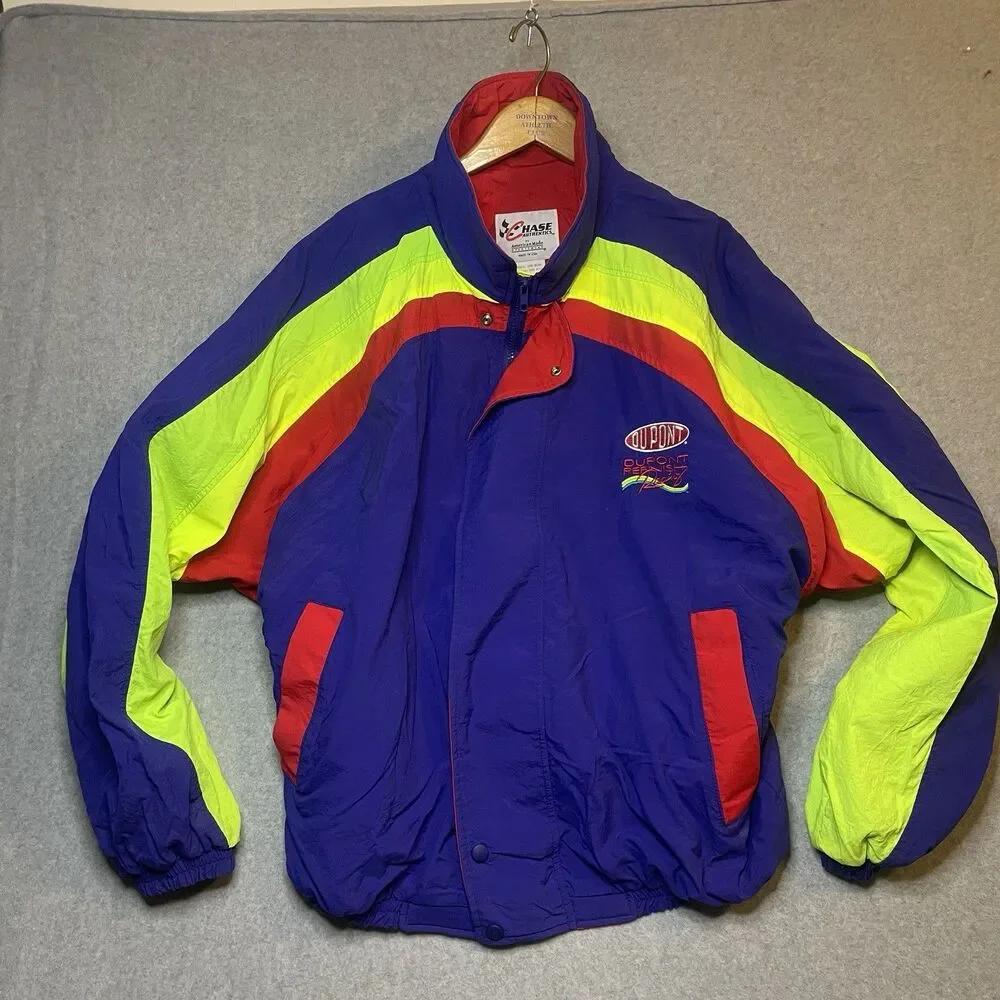 Vintage Jeff Gordon DuPont Refinish Racing NASCAR Jacket Large 90s Made In USA